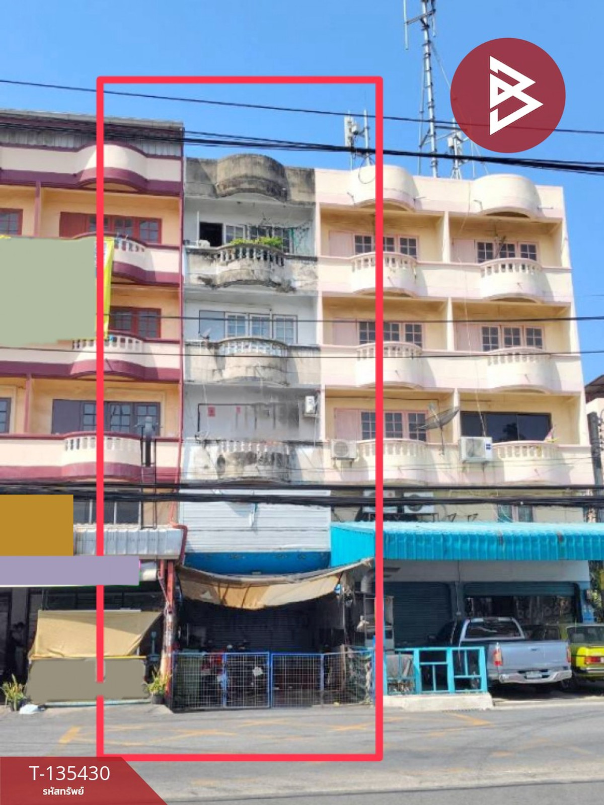 ขายอาคารพาณิชย์ 4 ชั้น เนื้อที่ 23 ตร.วา บางพลี สมุทรปราการ