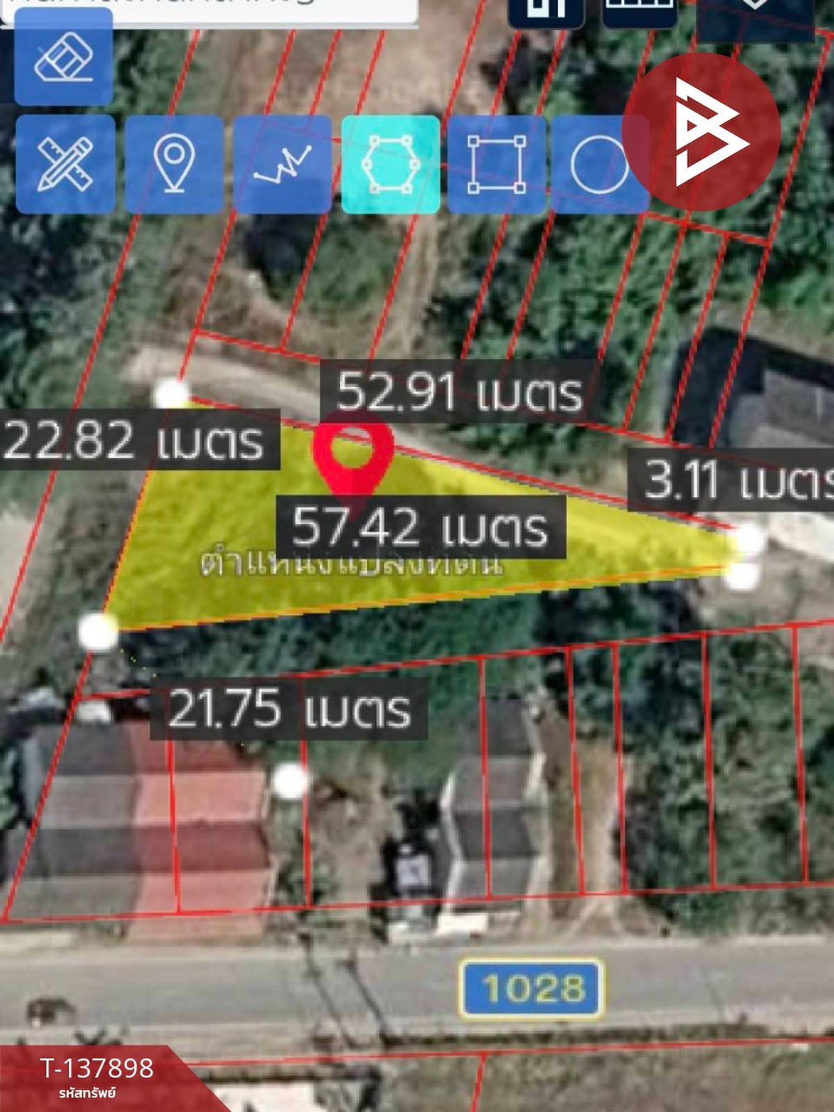 ขายที่ดิน เนื้อที่ 1 งาน 75 ตร.วา ศรีราชา ชลบุรี