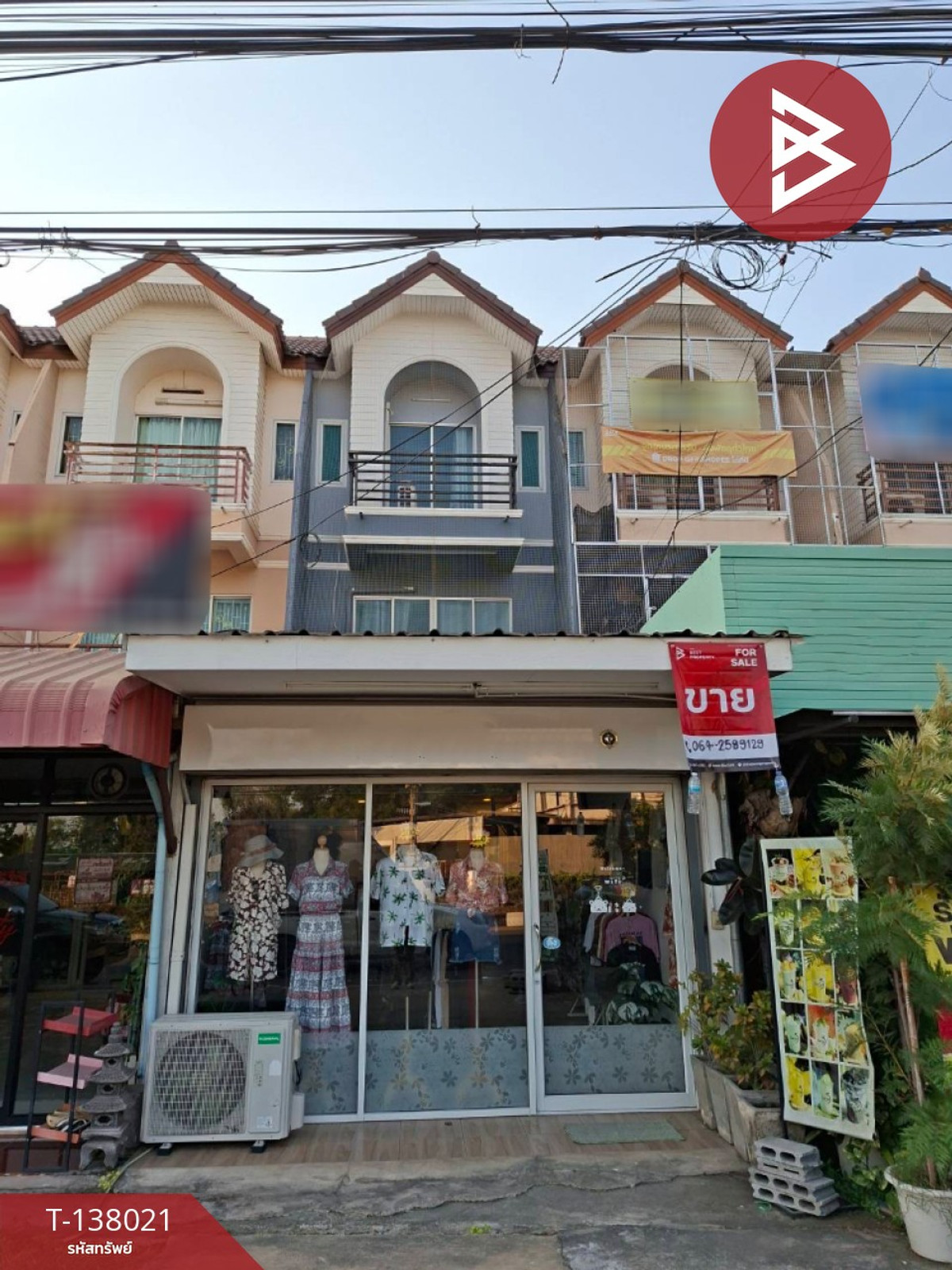 ขายอาคารพาณิชย์ 3 ชั้น หมู่บ้านเปี่ยมสุข ถ.มาลัยแมน ต.ท่าพี่เลี้ยง สุพรรณบุรี