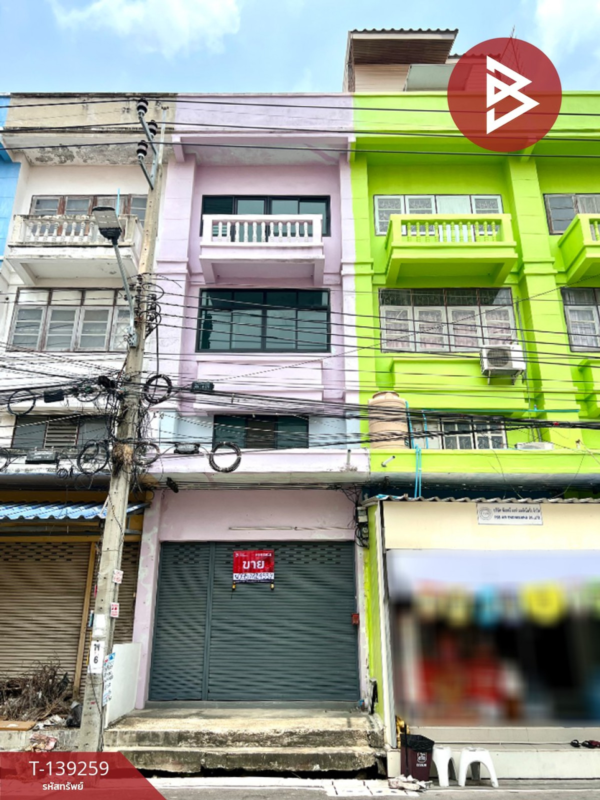 ขายอาคารพาณิชย์ หมู่บ้านทับทอง บางเสาธง สมุทรปราการ