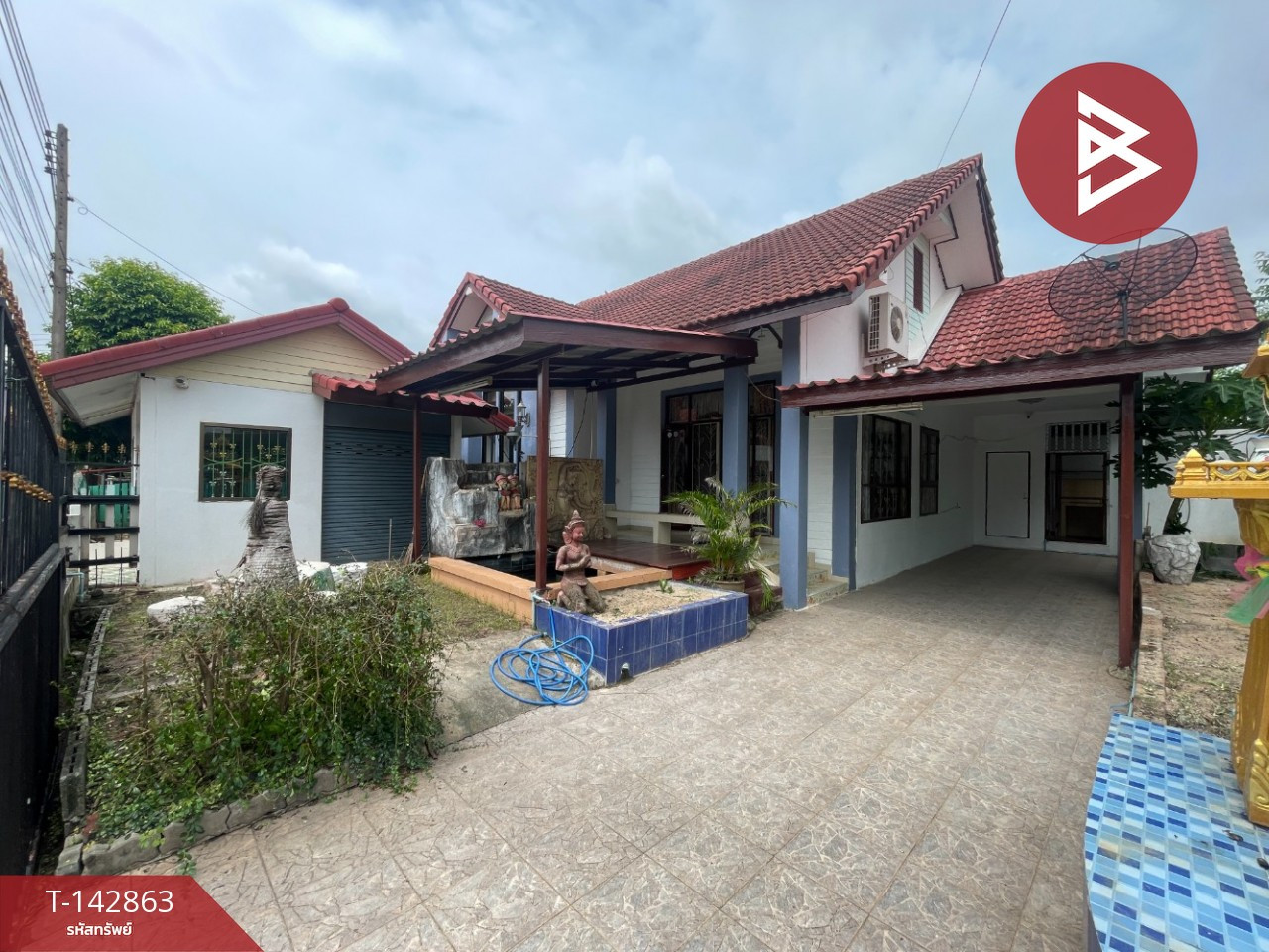 ขายบ้านเดี่ยวชั้นเดียว โครงการบ้านสวนพฤกษา 304 เนื้อที่ 70 ตร.วา อ.ศรีมหาโพธิ ปราจีนบุรี