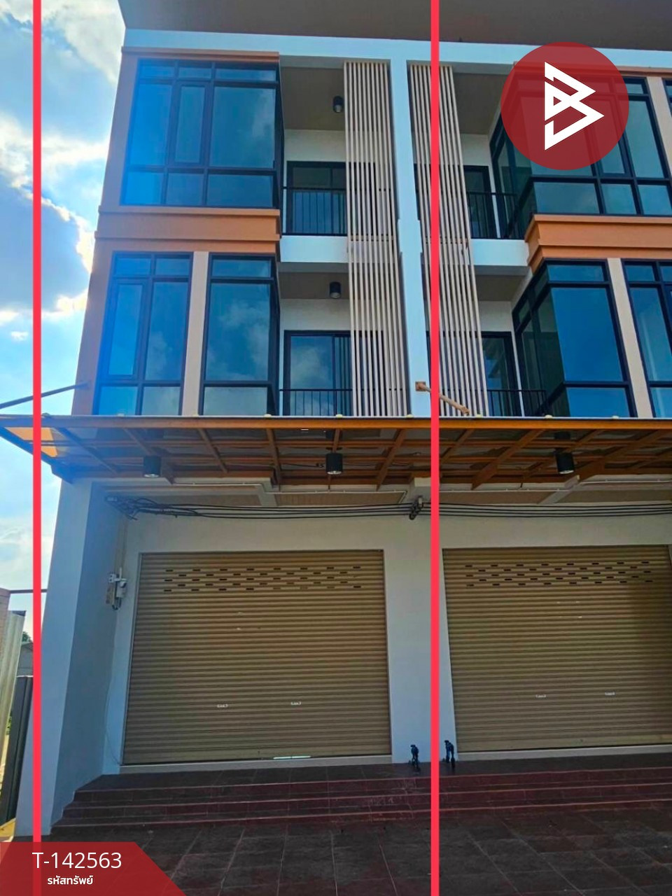 ขายอาคารพาณิชย์ 3 ชั้น เนื้อที่ 23.6 ตร.วา หน้าเมือง ฉะเชิงเทรา