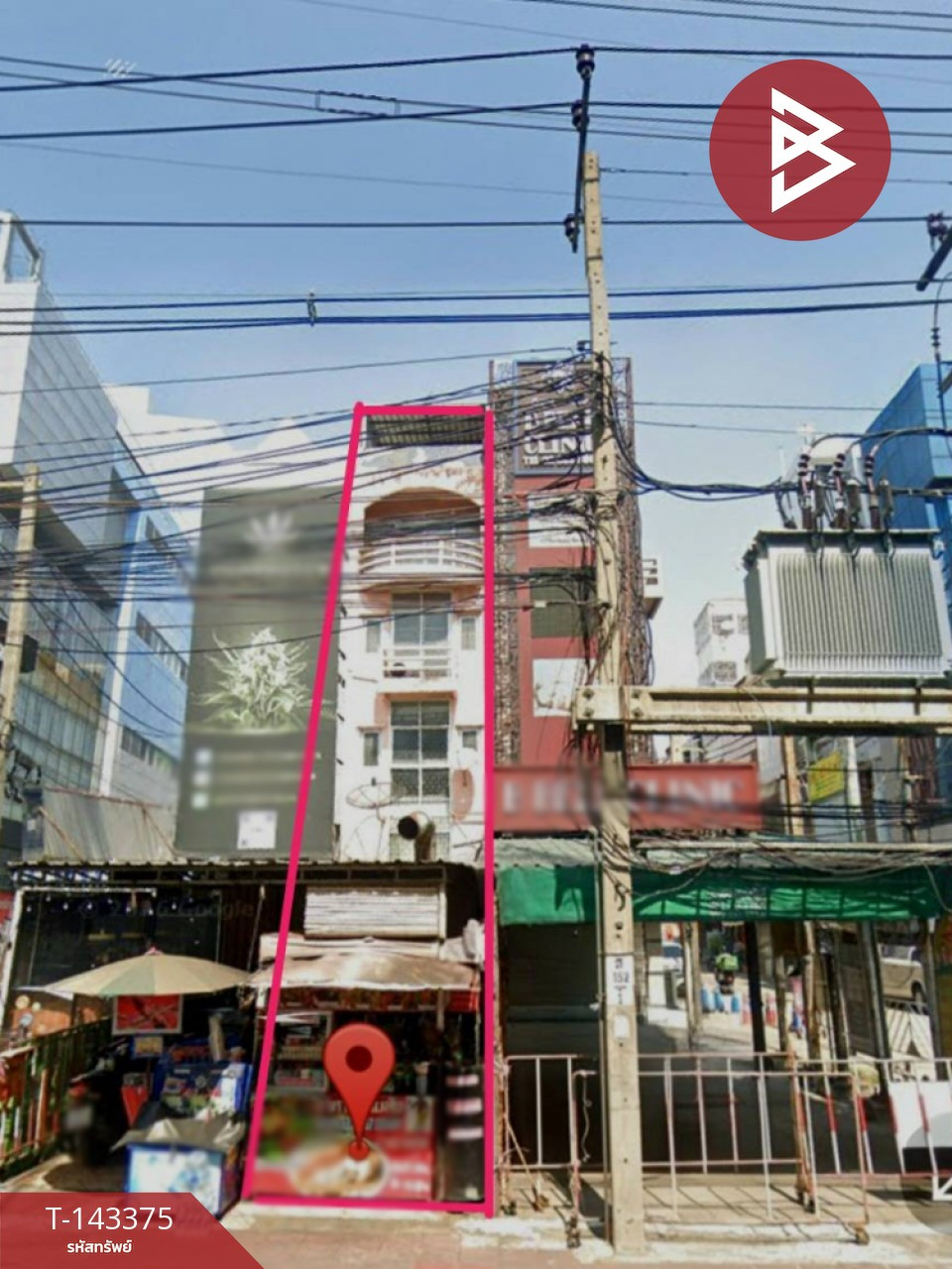 ขายอาคารพาณิชย์ 4 ชั้น เนื้อที่ 17 ตร.วา บางพลัด กรุงเทพมหานคร