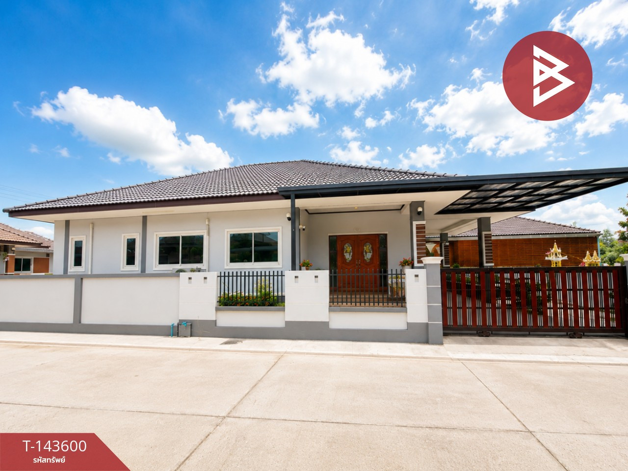 ขายบ้านเดี่ยวชั้นเดียว เนื้อที่ 70.4 ตร.วา โพธาราม ราชบุรี