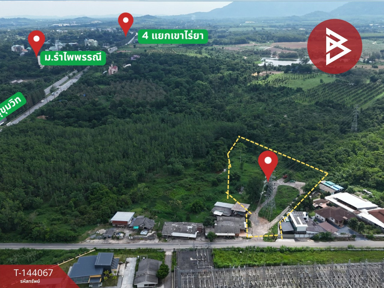 ขายที่ดิน เนื้อที่ 6 ไร่ 1 งาน 68.4 ตร.วา แสลง จันทบุรี