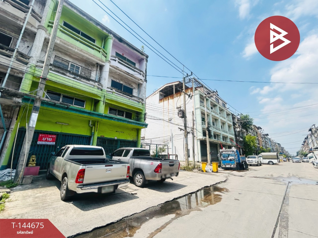 ขายอาคารพาณิชย์ 4 ชั้น 2 คูหาหลังริม หมู่บ้านวิเศษสุขนคร บางน้ำจืด สมุทรสาคร