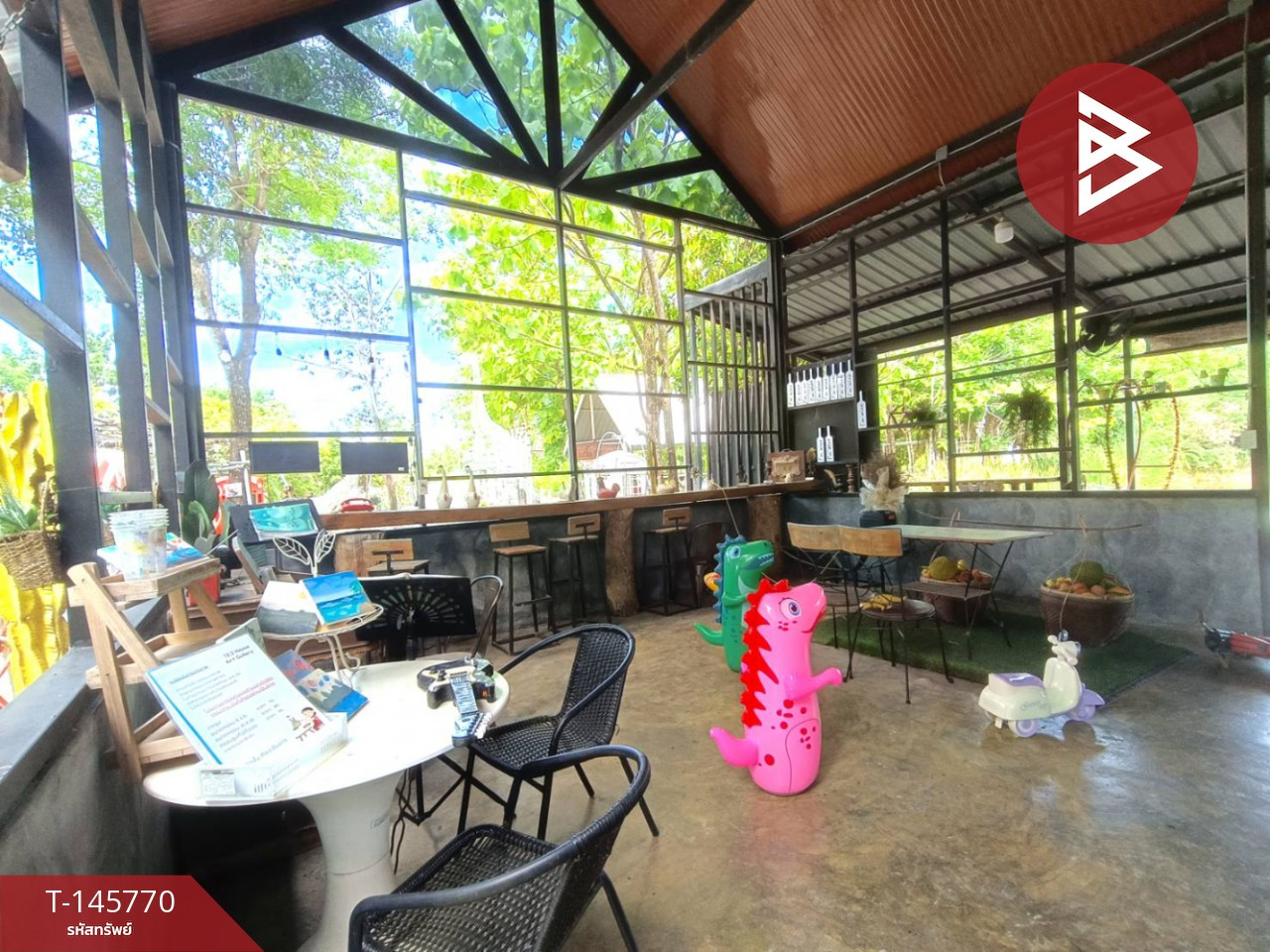 ขายที่ดินพร้อมกิจการร้านอาหาร/คาเฟ่ เนื้อที่ 12 ไร่ 1 งาน 45 ตร.วา มาบไผ่ บ้านบึง ชลบุรี