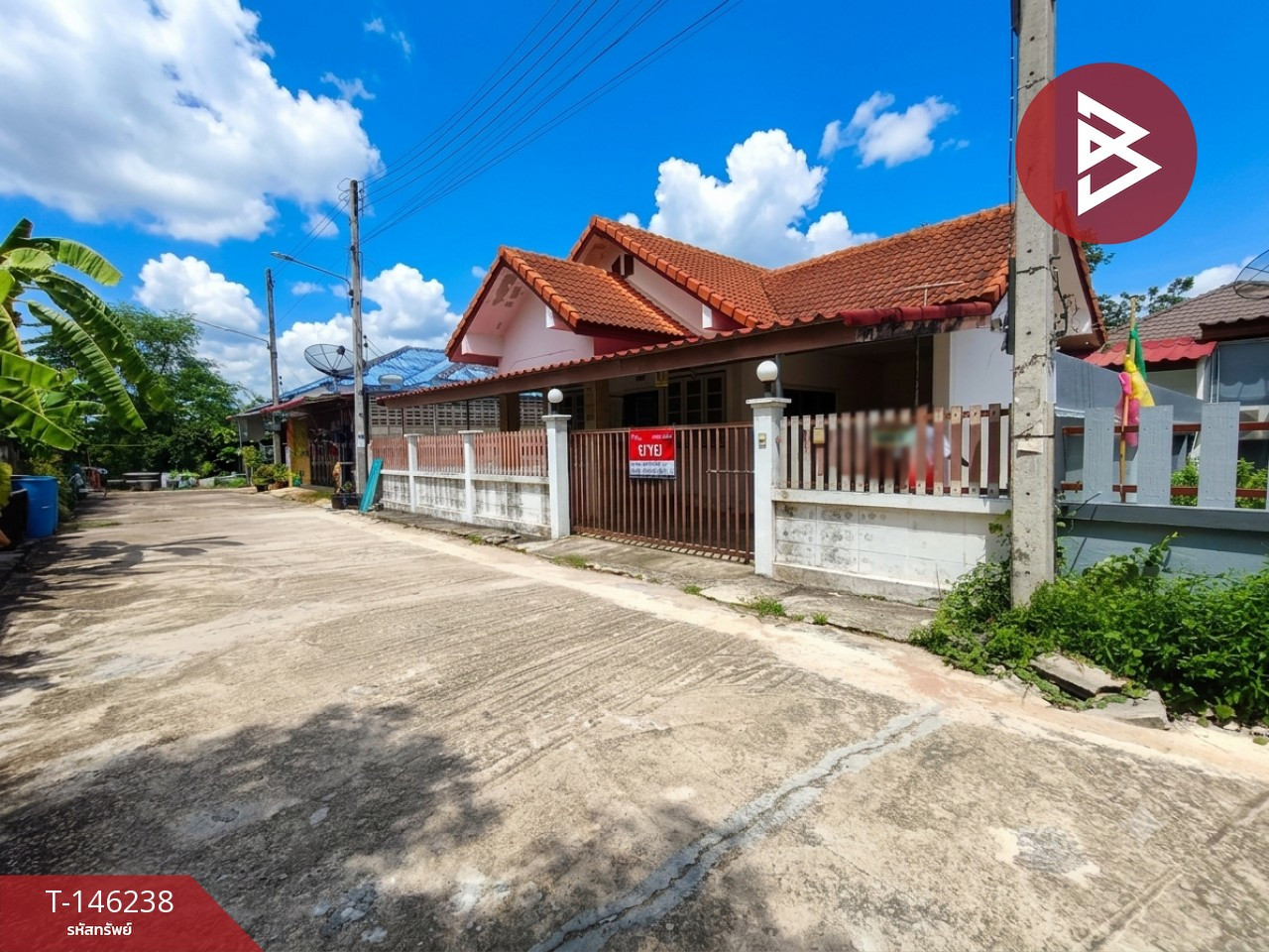 ขายบ้านเดี่ยว 1 ชั้น โครงการฟ้าใส 1 ราชบุรี ตรงข้ามค่ายบุรฉัตร