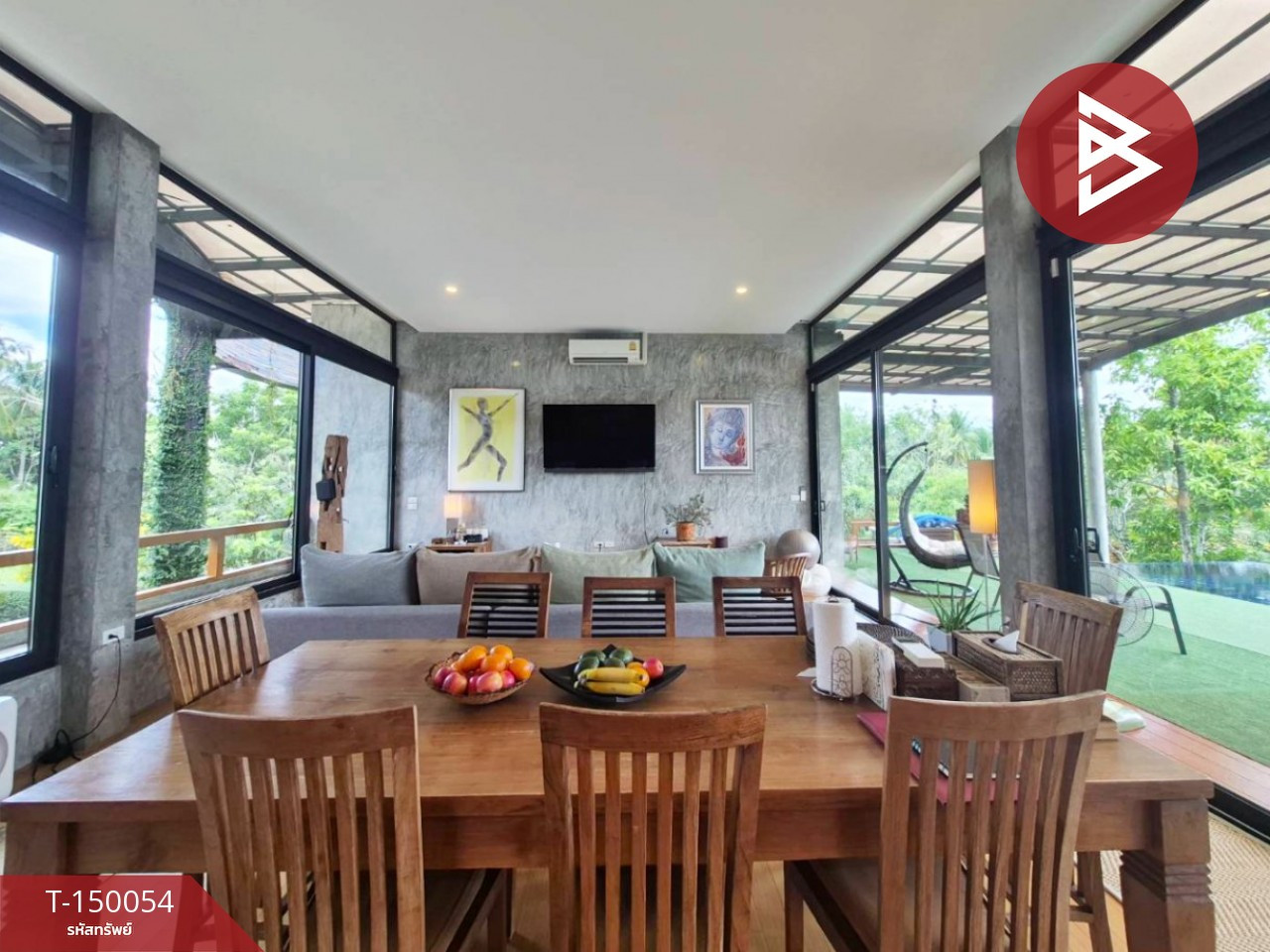 ขายบ้านเดี่ยวพร้อมที่ดิน เนื้อที่ 3 ไร่ 1 งาน 88 ตร.วา อัมพวา สมุทรสงคราม