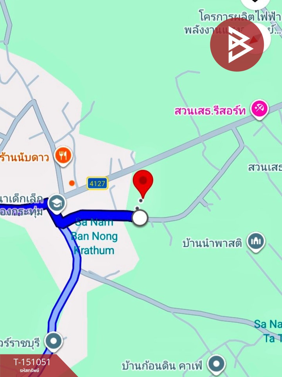 ขายที่ดินหินกอง ราชบุรี 12 ไร่ 2 งาน 77 ตร.วา ติดถนนหลัก