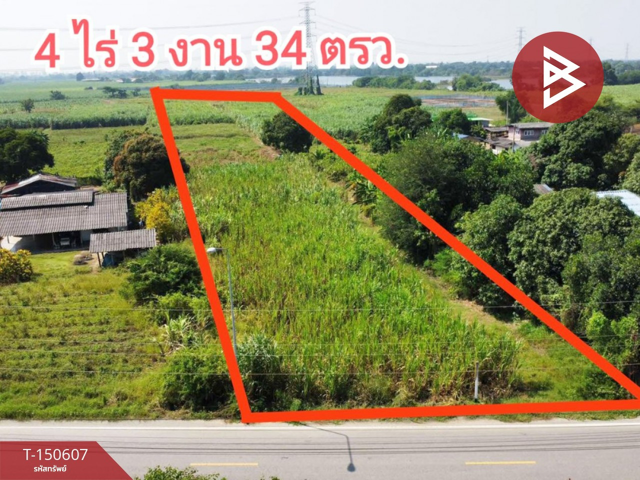 ขายที่ดิน เนื้อที่ 4 ไร่ 3 งาน 34.9 ตร.วา บ้านยาง นครปฐม