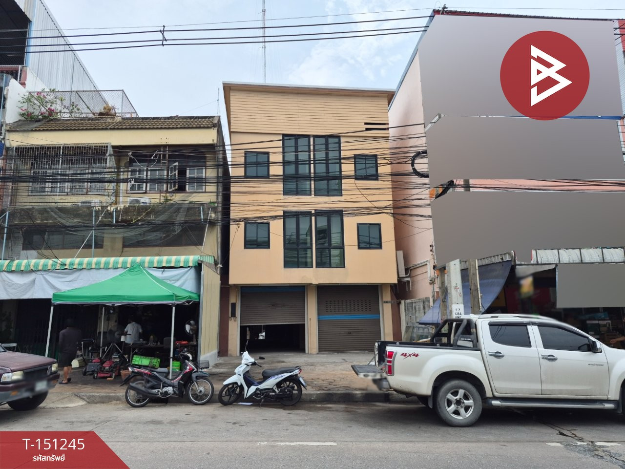 ปล่อยเช่าอาคารพาณิชย์ 3 ชั้น เนื้อที่ 56 ตร.วา บ้านสวน ชลบุรี